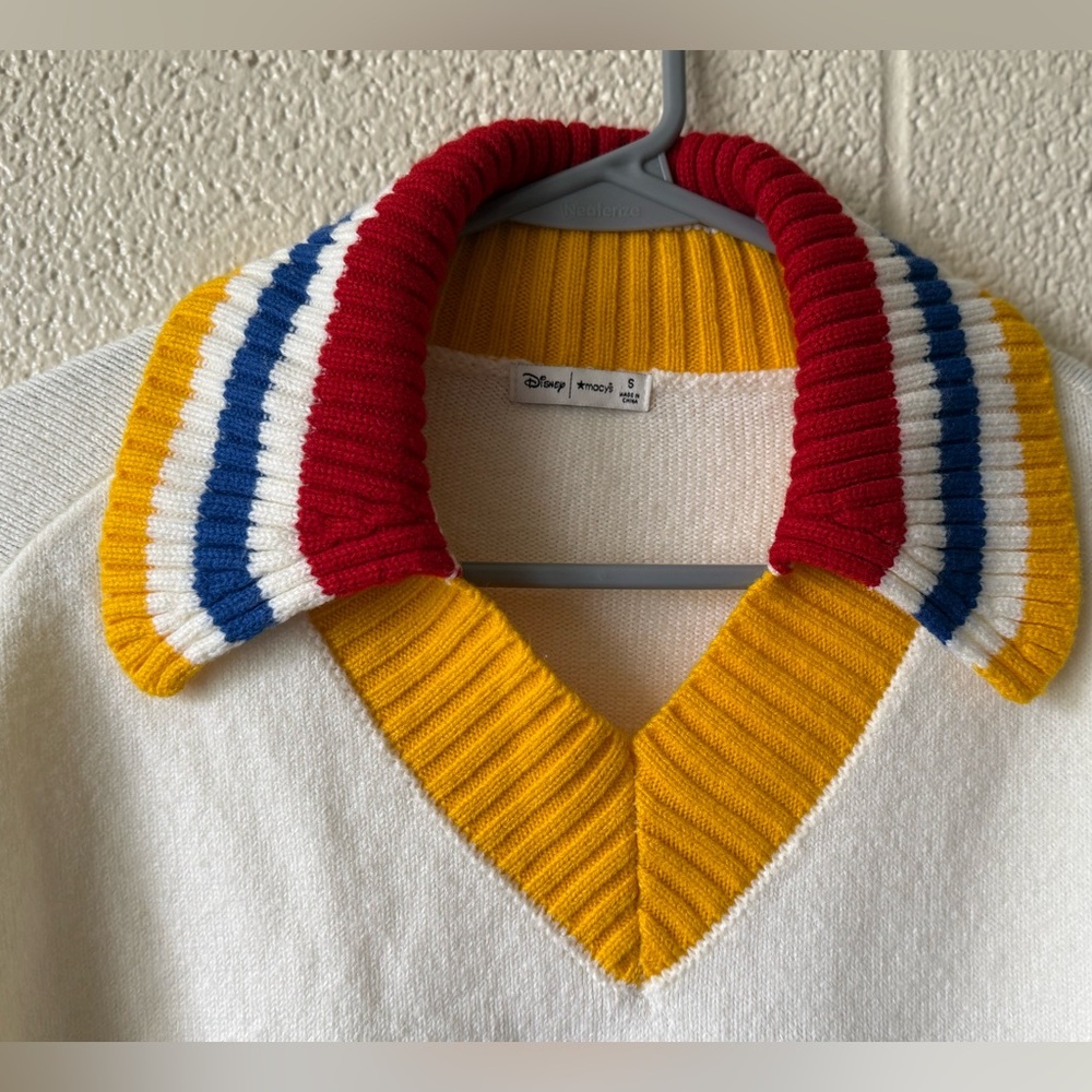 Mickey Mouse Varsity Sweater Pullover Men’s Small Preppy Macy’s Exclusive Disney - Picture 2 of 5